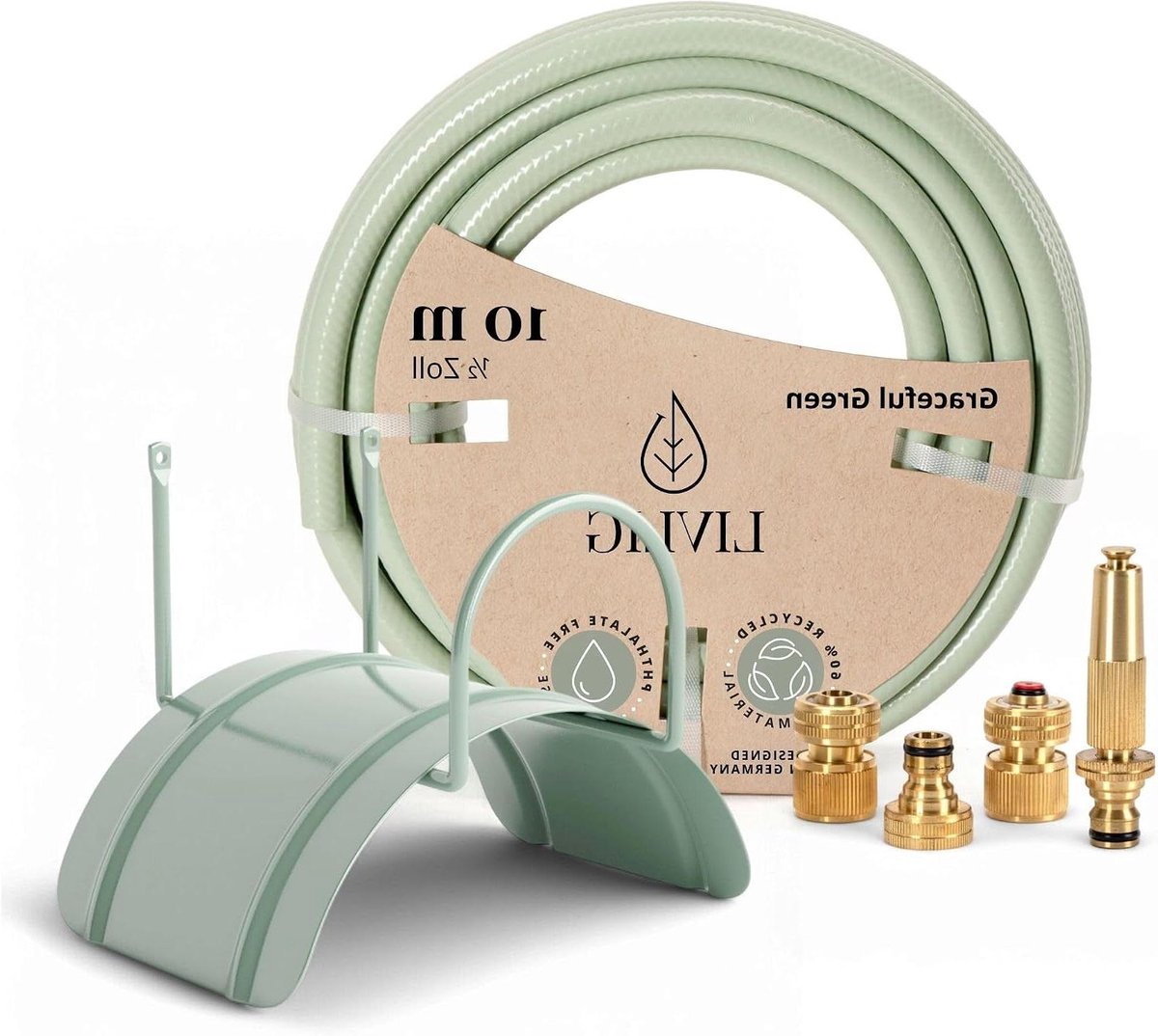 Tuinslang Set - Waterslang Groen - Planten Water Geven - Incl. Spuitpistool - 10 Meter - Groen