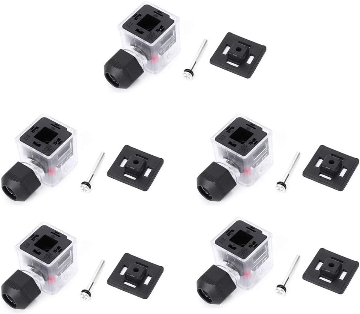 Waterdichte en stofdichte solenoïde spoel plug, universele indicator voor magneetventiel (12V) - Set van 5 stuks, ideaal voor tuinirrigatie en automatische systemen