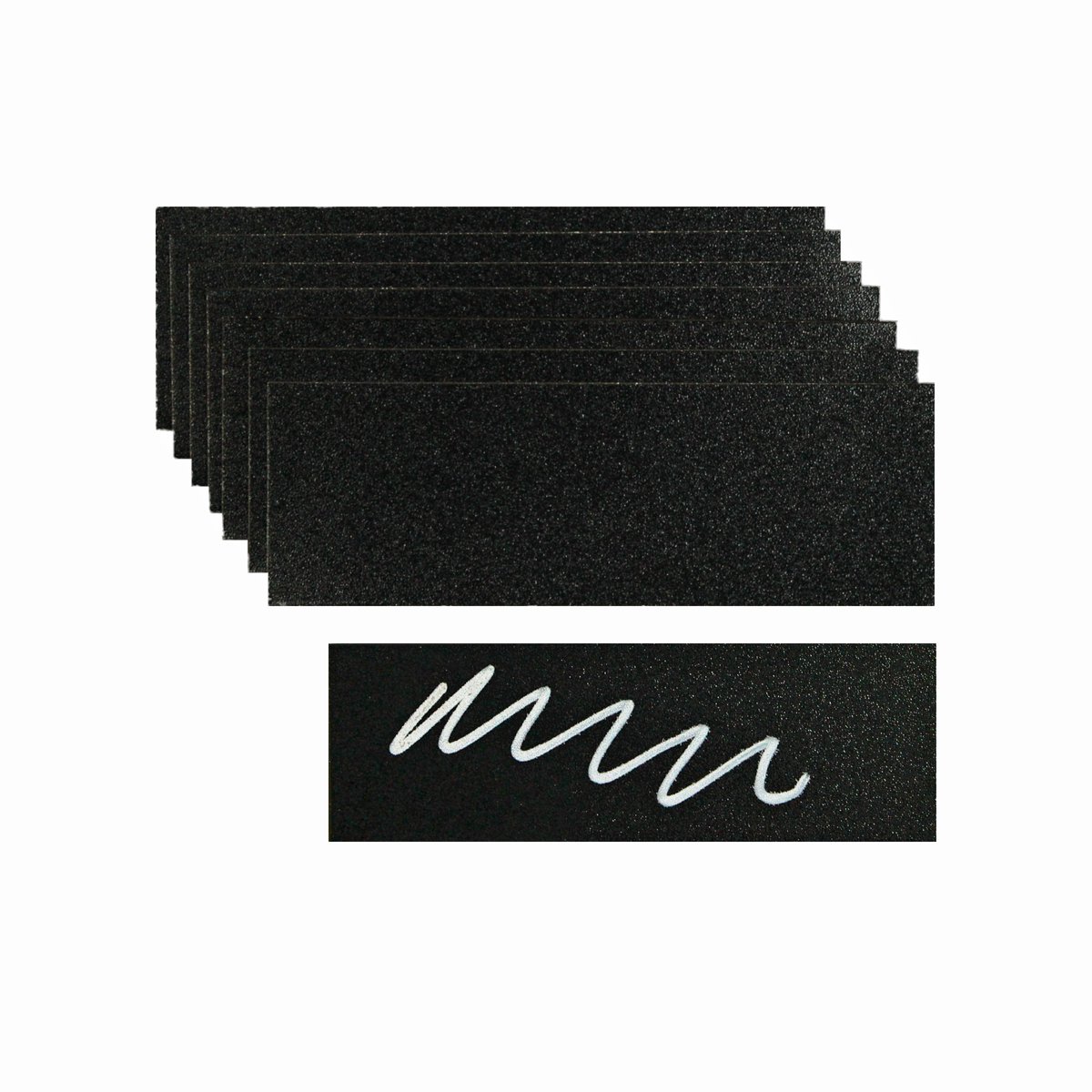 Magneetlabels Beschrijfbaar Zwart 15x5 - Kamer26