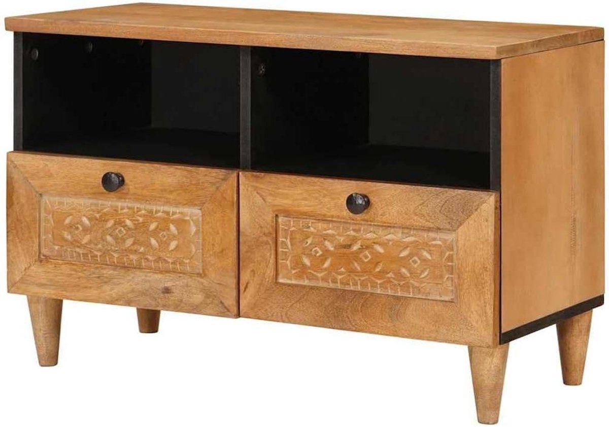 Tv-meubel Wandmontage - Drijvend tv-meubel Wandkast - Opbergen media - Ruime opbergvakken - 70 x 33 x 46 cm - Bruin