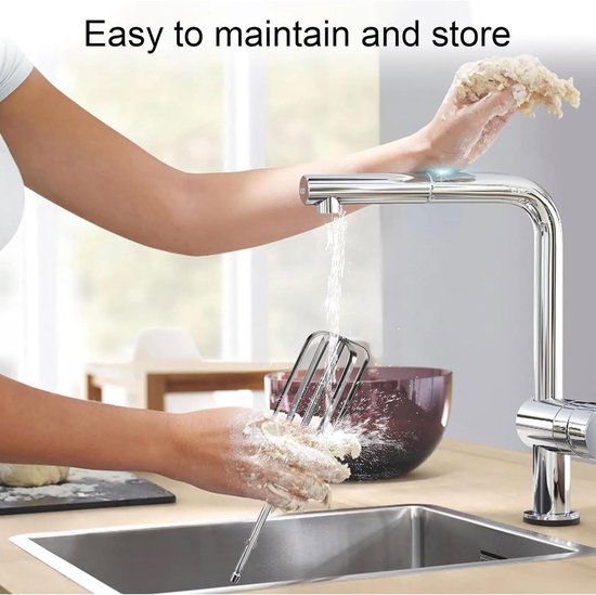 Mixer Opzetstukken - Kloppers Eierscheider - Bakken Ingrediënten Mengen - Vaatwasmachinebestendig - 24x16x5 cm - Zilverkleurig — afbeelding 2