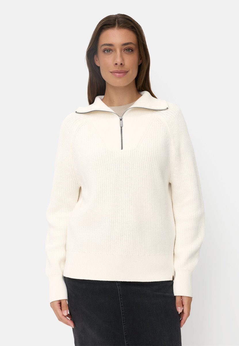 camel active Truien met rits - Maat womenswear-XXL - Melkwit