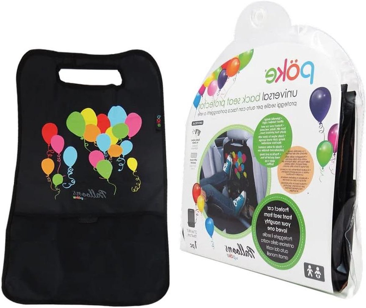 Ballonnen Set - Autostoel Beschermer - Auto Interieur Beschermen - Waterproof Polyester - 70 x 47 cm - Zwart
