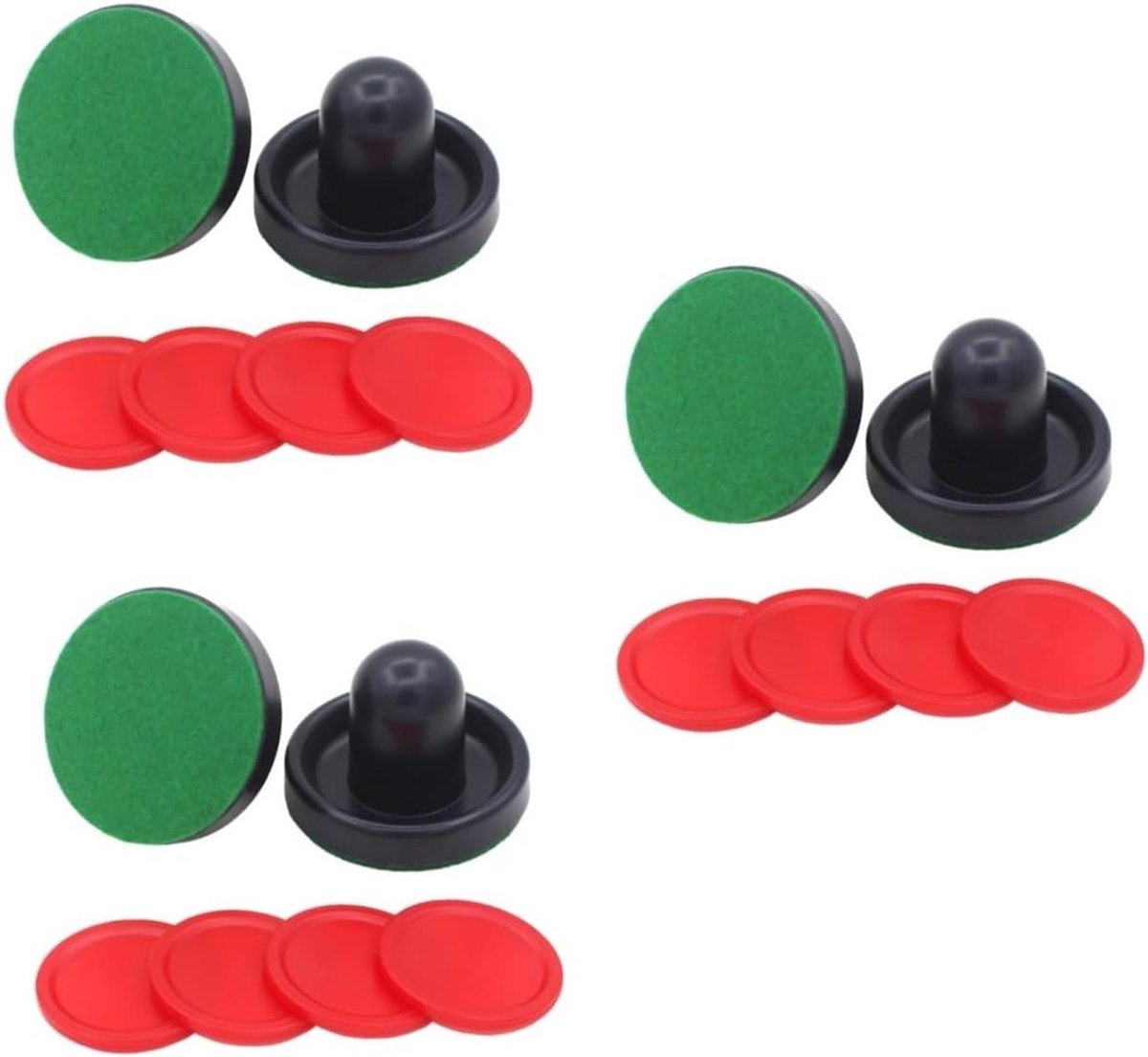 Airhockey Peddels - Pucks Sliders - Tafelspel Vervangen - Ergonomisch Ontworpen - 24 Stuks - Donkerblauw
