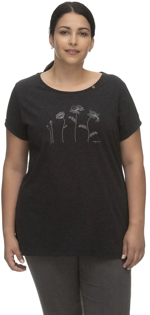 T-shirt dames Ragwear Mintt Print Plus Grijs