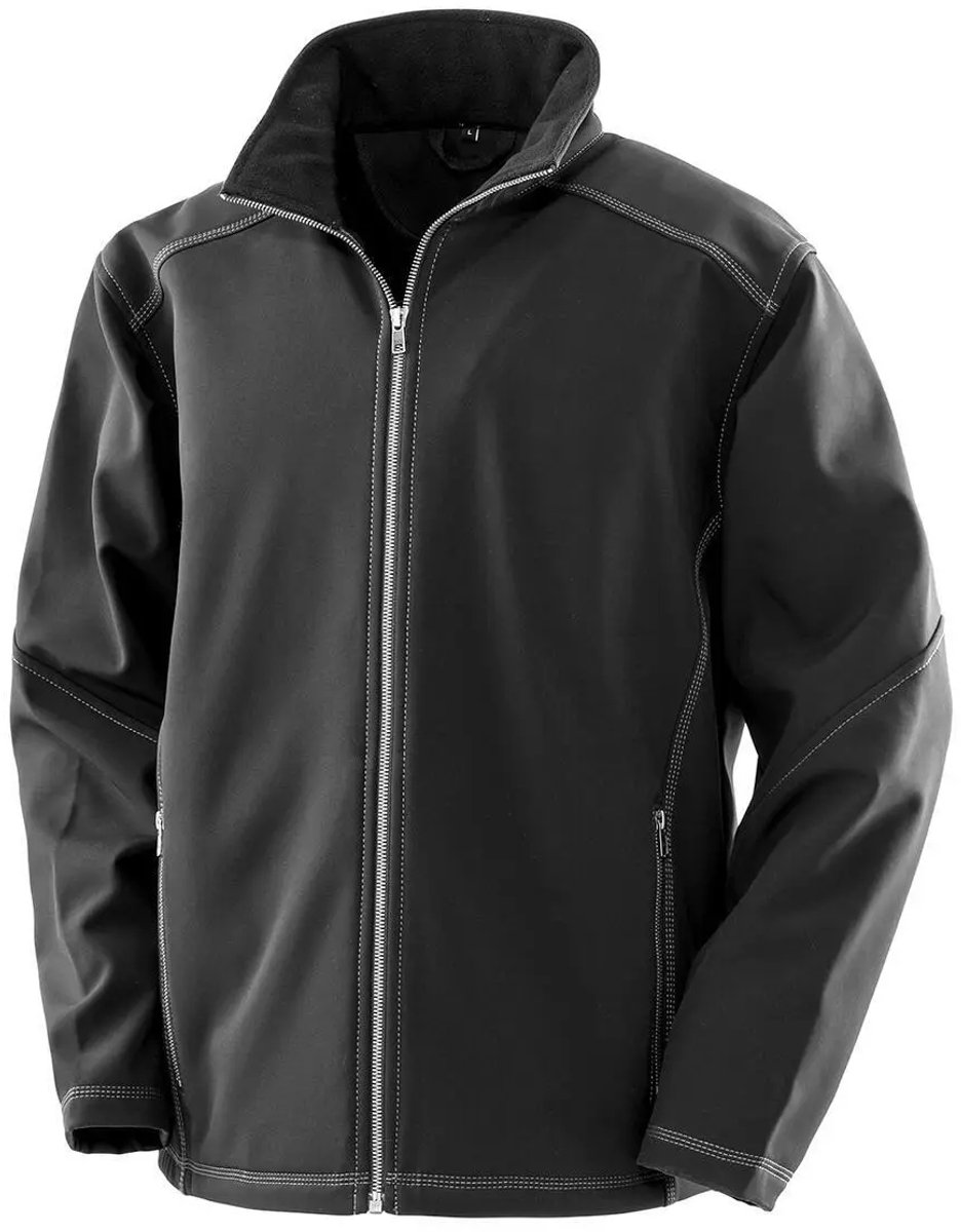 Result Men´s Treble Stitch Softshell Jacket RT455M - Black - XL