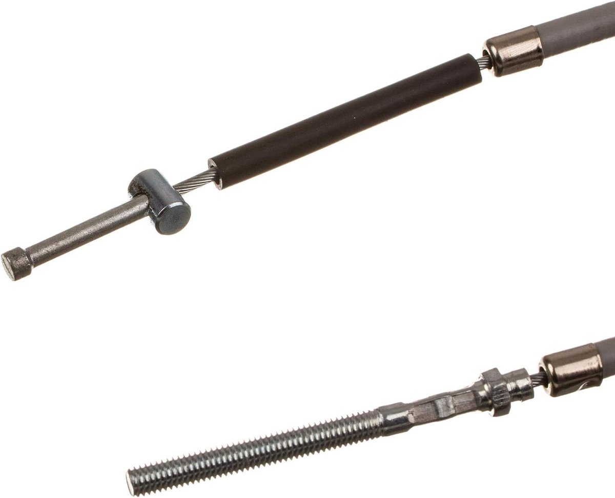 Achterremkabel - Remkabel Motor - Voetrem Bedienen - Externe Afsteldraad - 520 mm - Grijs