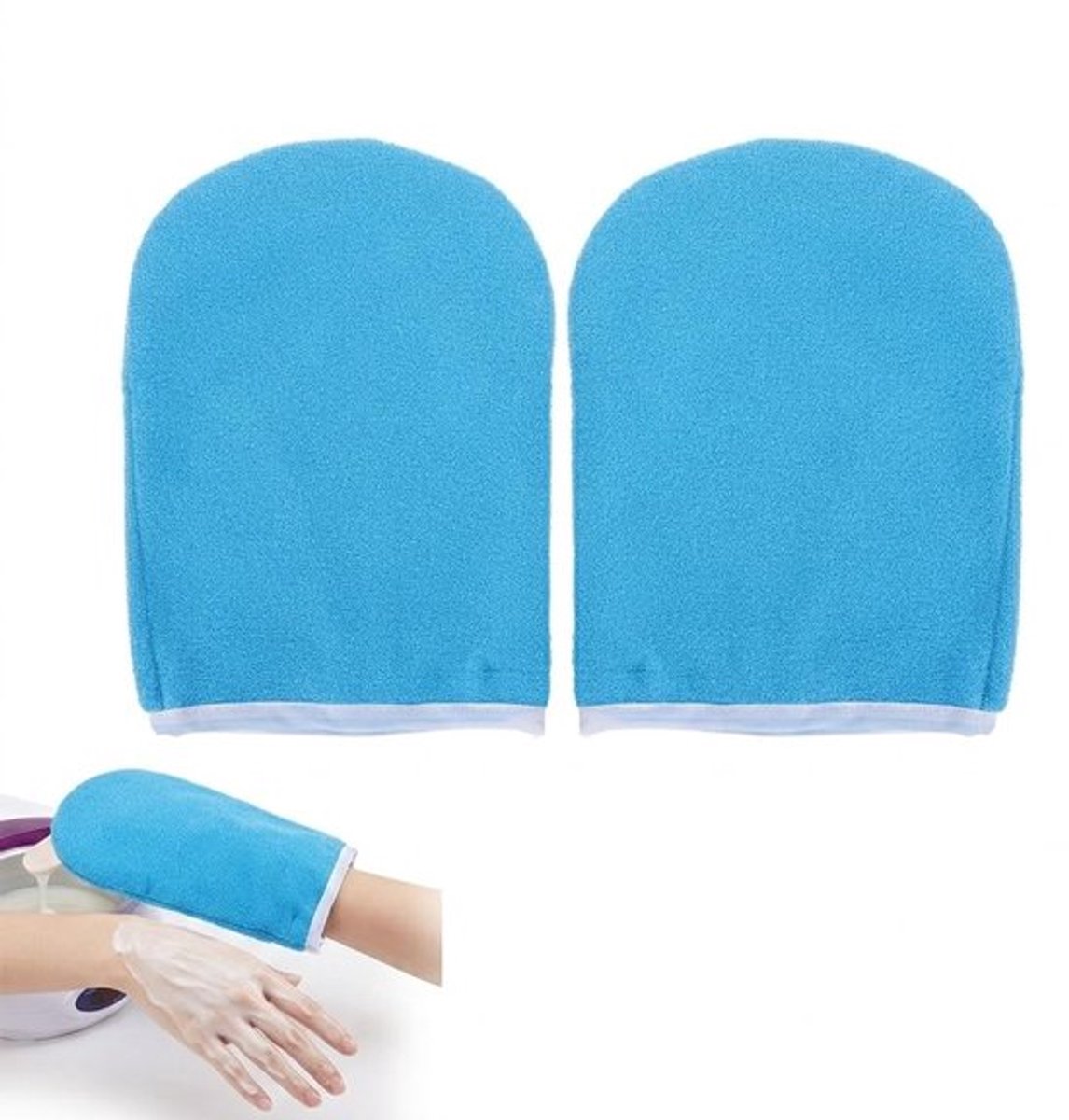 Hot Wax Handschoenen Paraffine Met Verdikte Isolatie En Veilige Zit Herbruikbare Wasverzorgingshandschoenen Voor Hand Spa en Therapeutische Toepassingen Blauw