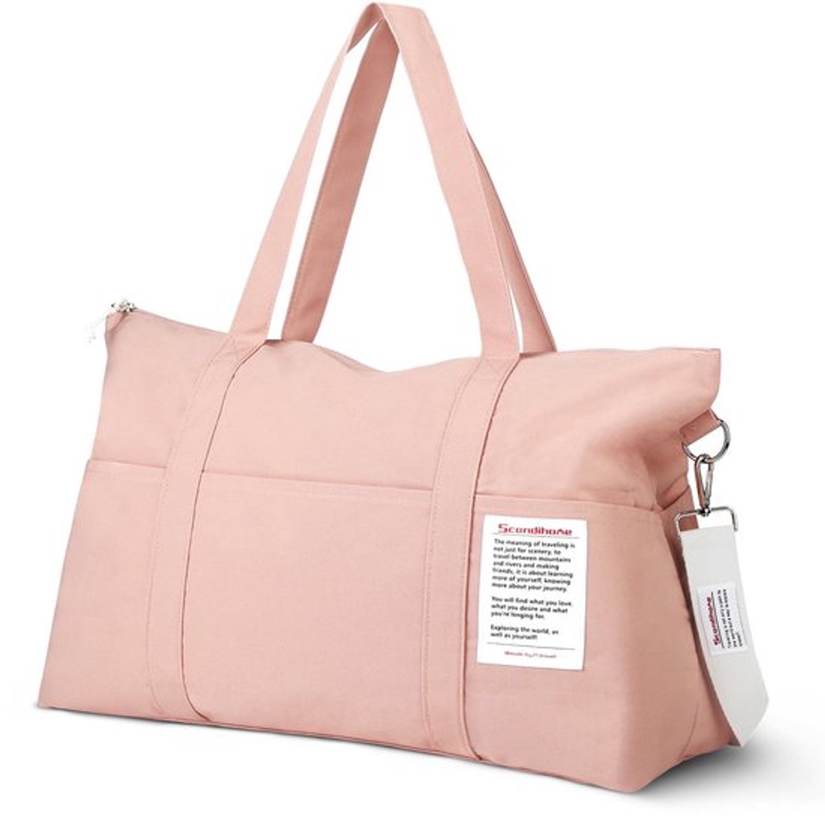 Flintronic Sporttas voor dames, reistas, duffeltas, weekendtas, reistassen met trolleyhoes, waterdicht, gymtas, reistas, handbagagetas voor sport, reizen, vliegtuig, roze, Eén maat, modern