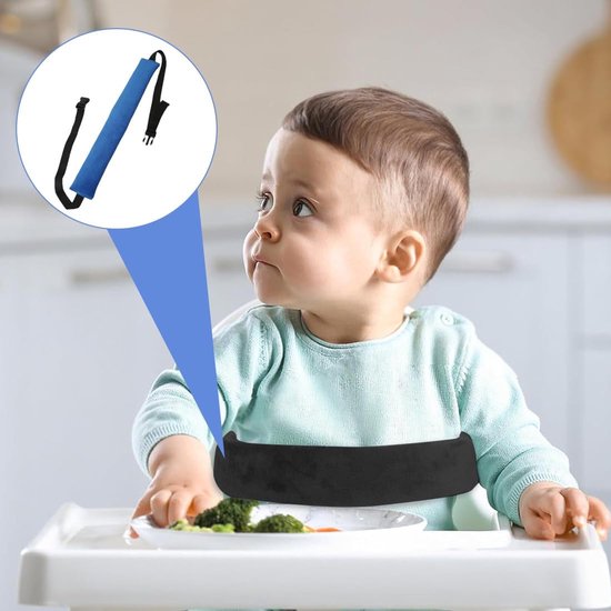 Vveiligheidsgordel - eiligheidsriem voor draagbare kinderstoel - Geschikt voor diverse draagbare kinderzitjes, biedt uitstekende bescherming - Blauw — afbeelding 4
