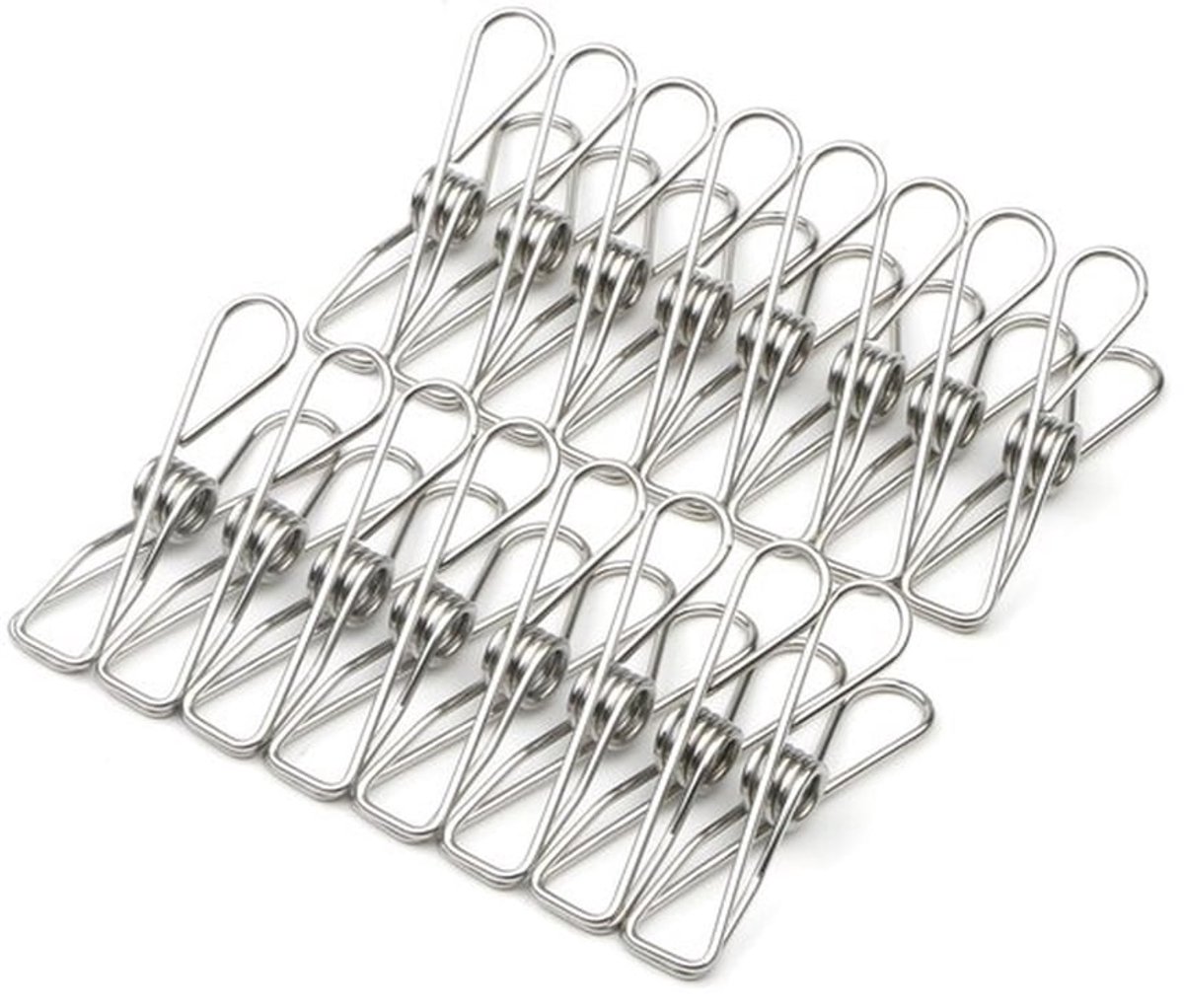 50 Pack Roestvrij Staal Kleding Pegs Sterke Roestbestendige Haringen
