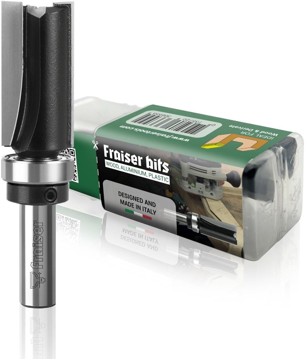 Kopiefrees - Geen Kleur - D=16 mm, I=32 mm, s=8 mm - Met Lagers voor Bovenfrees - Voor Houtbewerkers