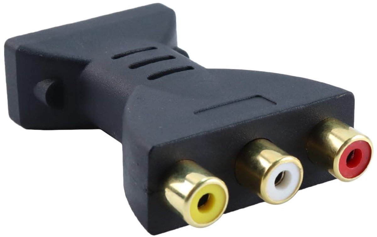 HDMI naar AV kabel - Adapterkabel Verloopkabel - Oudere TV Aansluiten - Vergulde Connectoren - 20 cm - Zwart