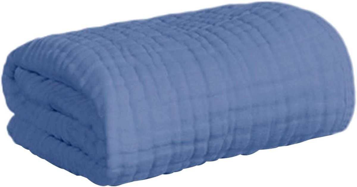Baby Badvaststel Kapjes - Baby Handdoeken Badjas - Baby Verzorging - Sneldrogend Katoen - 89 x 89 cm - Donkerblauw