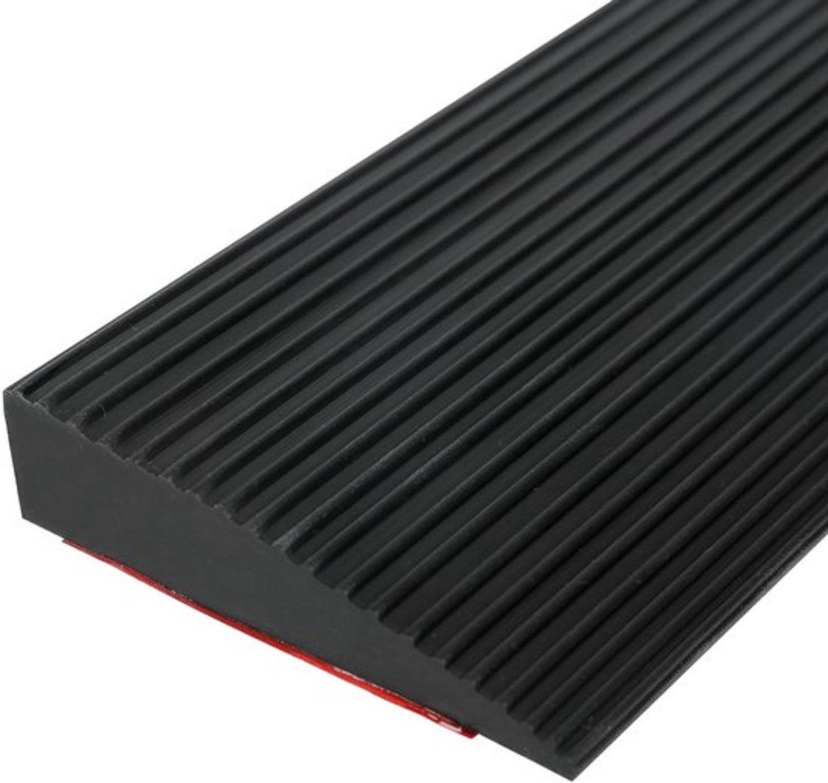 Stoeprandhelling rubber - Drempelhelling - Oprijplaat voor aanhanger - Rolstoelhelling - Rolstoelrampe - Opvouwbaar (90 x 8 x 2 cm)