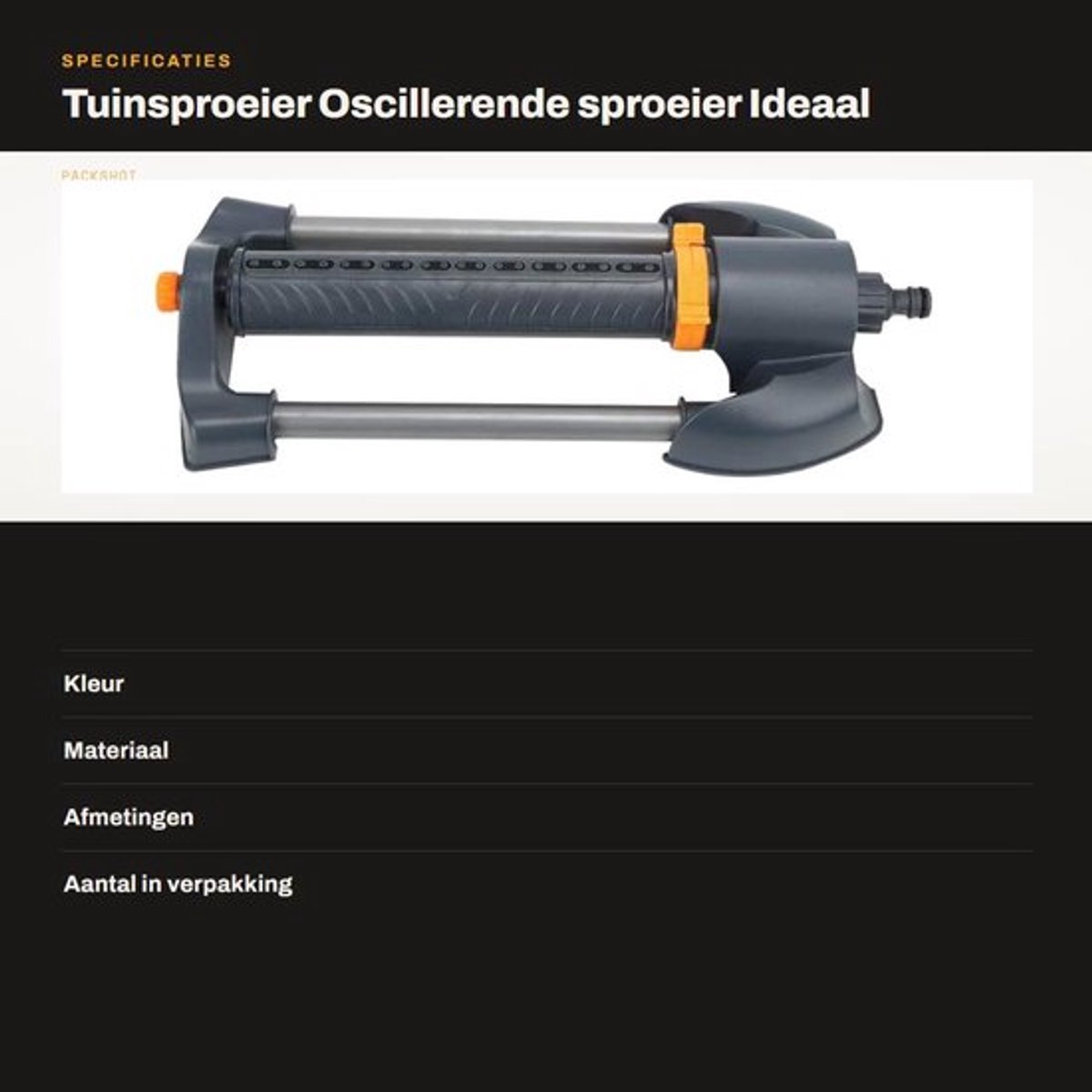 Tuinsproeier Roterend - Oscillerende Sproeier - Verstelbare Sproeihoek - Metalen Basis - Tot 100 m² Bestrijking - 20 Sproeiers