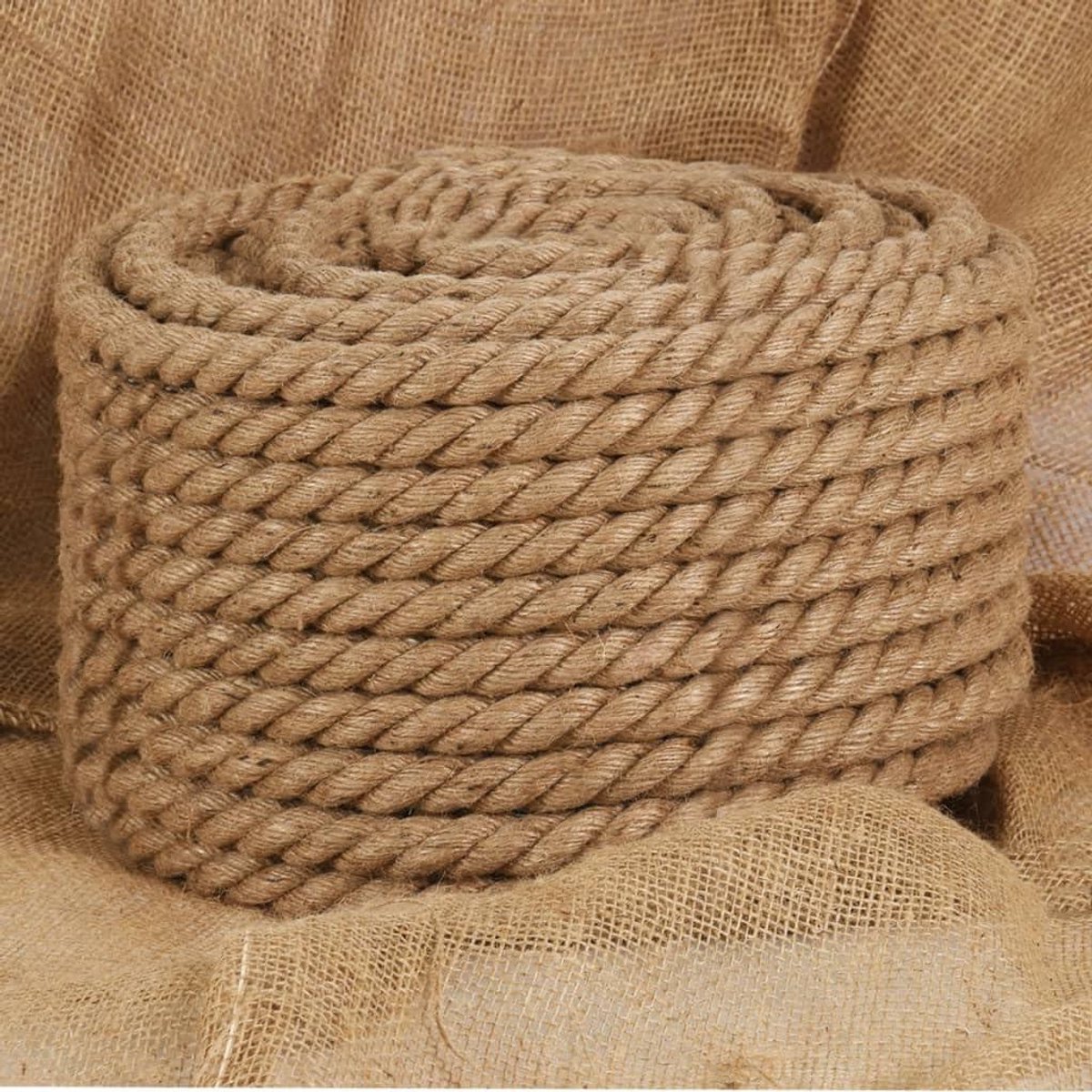 Jute Touw - Natuurlijk Touw - Tuinieren en Knutselen - 100% Natuurlijke Vezels - 20 mm dik - Natuurlijk