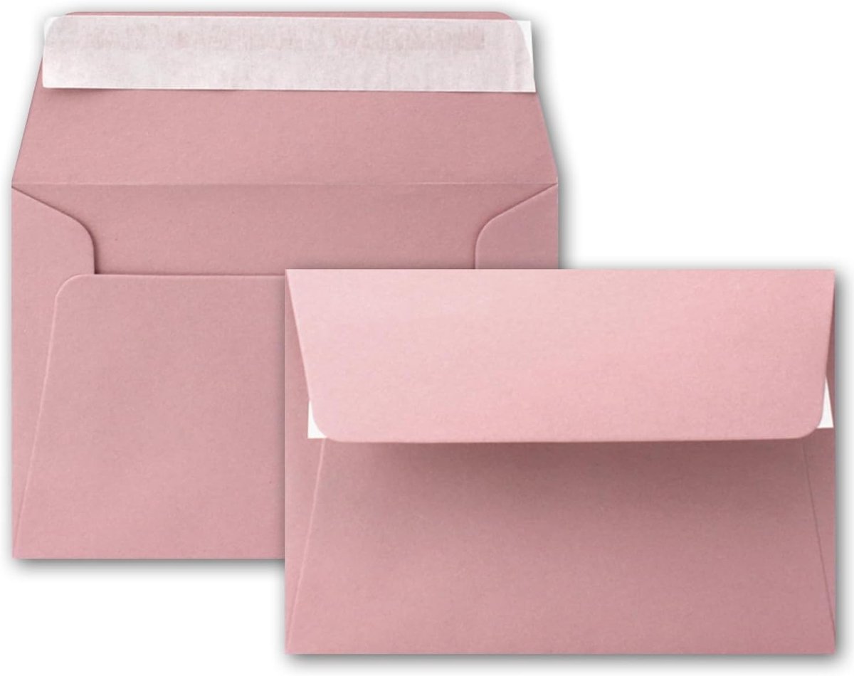 Enveloppen B6 - Oudroze - 12,5 x 17,5 cm - Zelfklevende Sluiting 120 g/m² - Voor Uitnodigingen en Wenskaarten