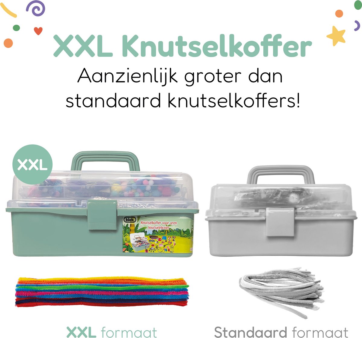 Knutselkoffer XXL BIEK20® Mintgroen - Inclusief E-Book - Knutselpakket - Knutselen Jongens - Creatief Speelgoed - Knutseldoos - Knutselset - Knutselen voor Kinderen — afbeelding 5