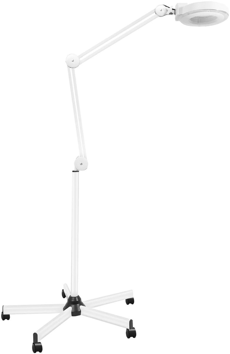 Seth Select Loep Vergrootglas - Loep met verlichting - 5x Led vergroot lamp - Groot vergrootglas - Verrijdbaar op 5 wielen