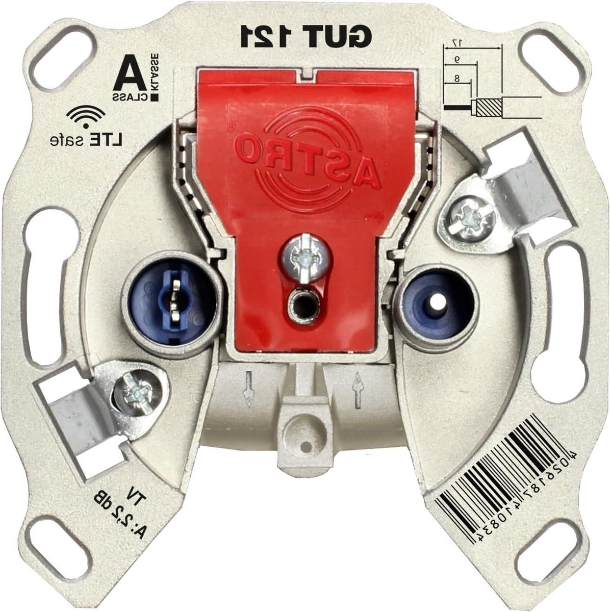 TV SAT Antenne Socket - Antenne Doos - Signaal Ontvangen - 2.5 dB Demping