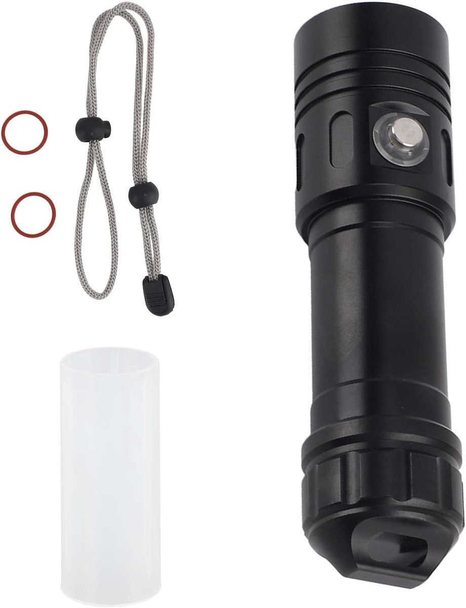 Duikzaklamp - Onderwaterlamp - Diepzee Verkenning - 1000 Lumen Helderheid - 100 Meter Diepte - Zwart