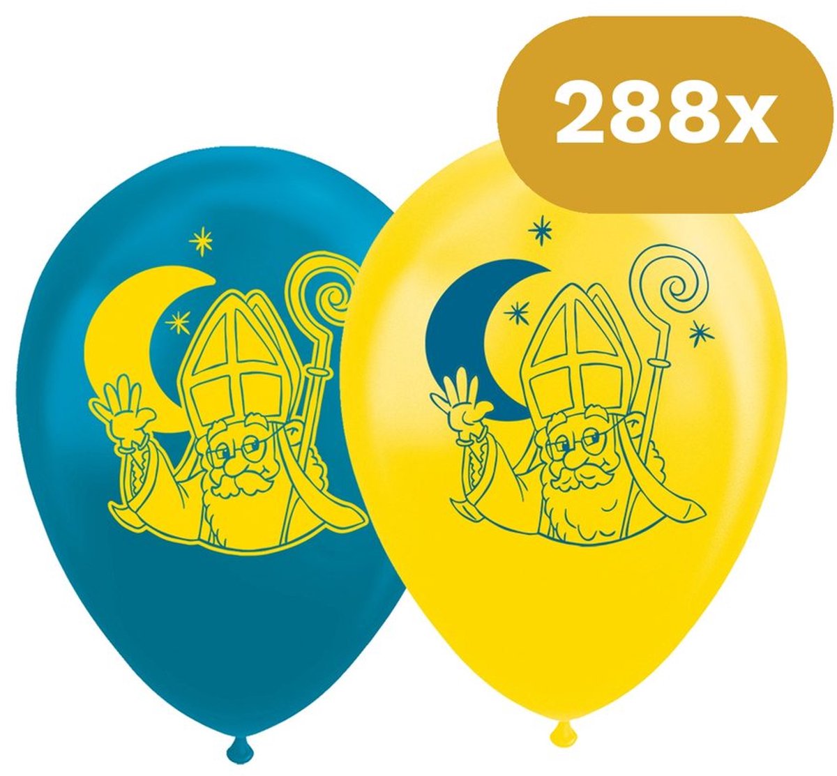 288x Sinterklaas Ballonnen 12 inch / 30cm - Latex Ballonnen Print Sint - Decoratie Versiering Pakjesavond