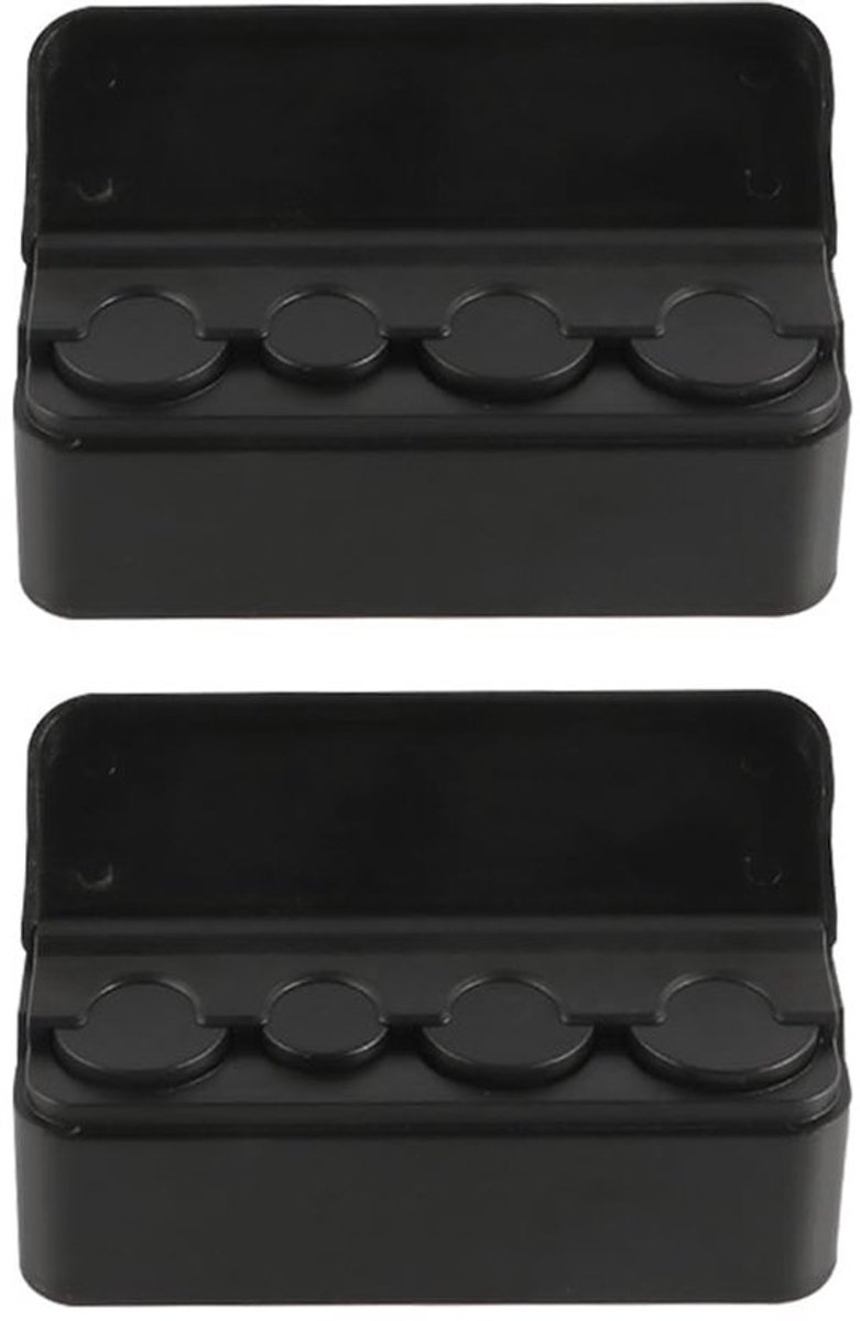Auto Muntopbergdoos Handig en Praktisch - Zelfklevend - Draagbaar - Plastic - 4 Gaten - Afmetingen 11,7x4,3x3,8 cm - Munthouder