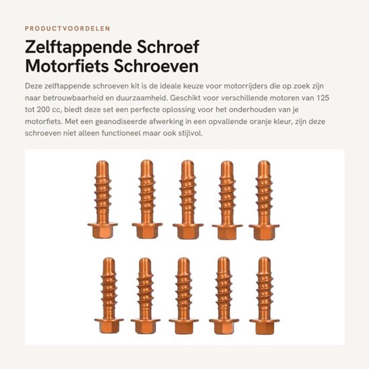 Zelftappende Schroef Geanodiseerde Afwerking - Schroevenset - Hout - Corrosiebestendig - Duurzaam - Voor Motorfiets 125/150/200 EXC/XC/SXF/EXCF/XCF 1997-2020 - Schroeven