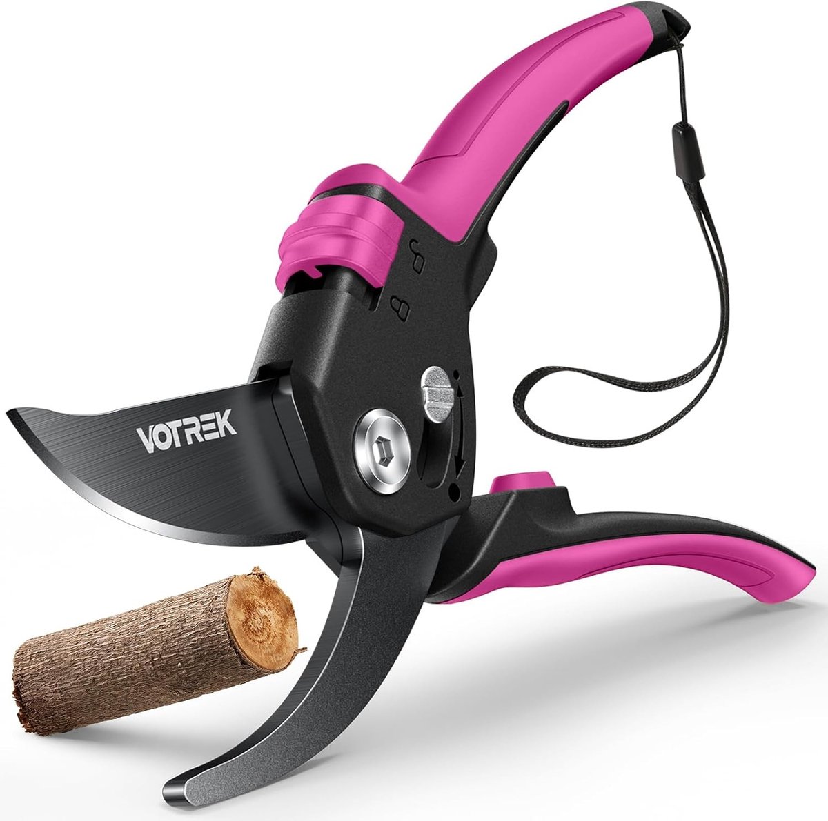 Bypass Snoeischaar - Roze - 21,5 cm - Ergonomische Tuinschaar met Continu Instelbaar Handvat - Voor Zwakke Handen