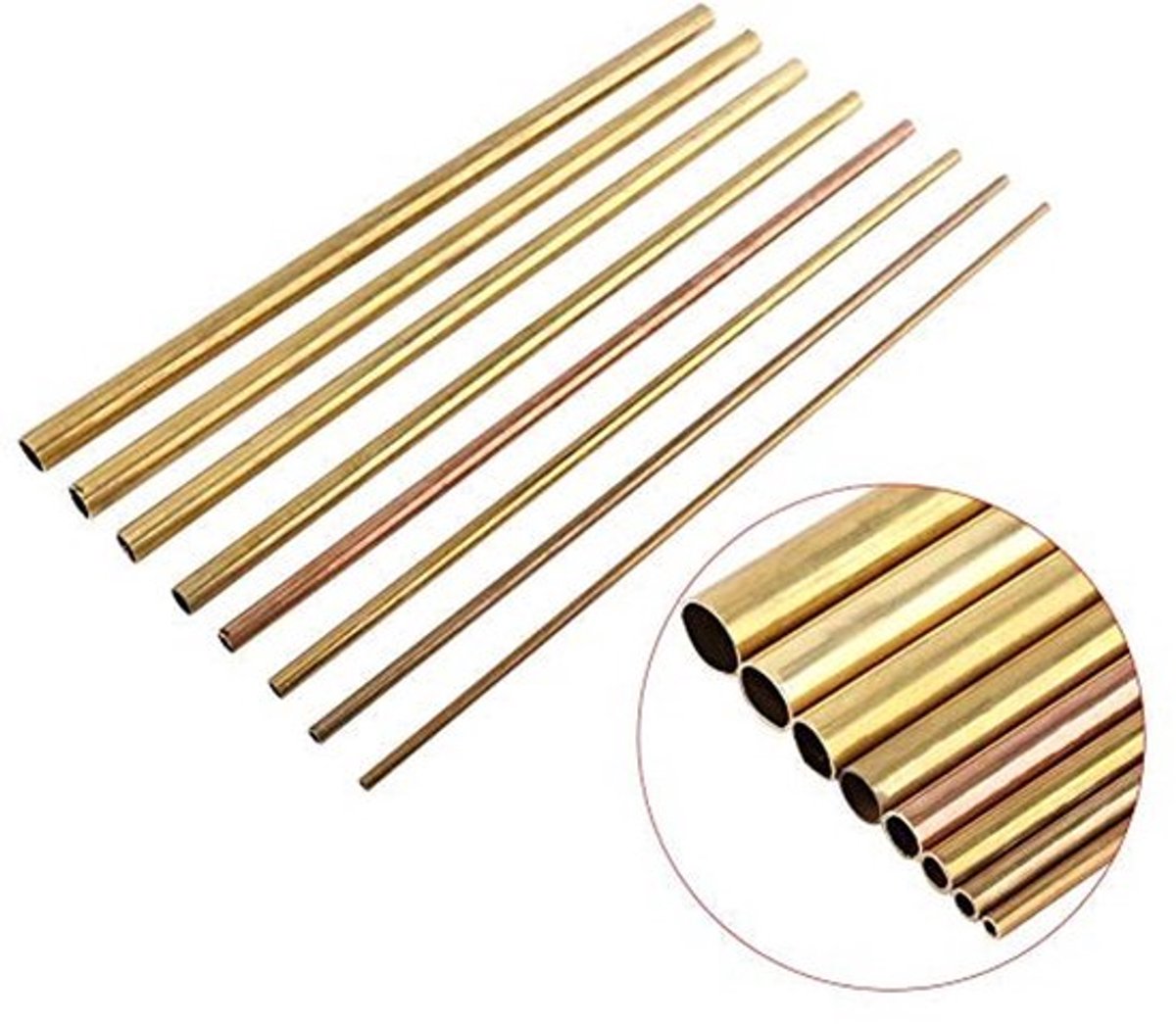 Messing Buis 50cm - 6mm/8mm/10mm/12mm/14mm/16mm/18mm/20mm OD - Naadloze Buis - Corrosiebestendig - Voorleidingen/Modelbouw - Messing Buisje