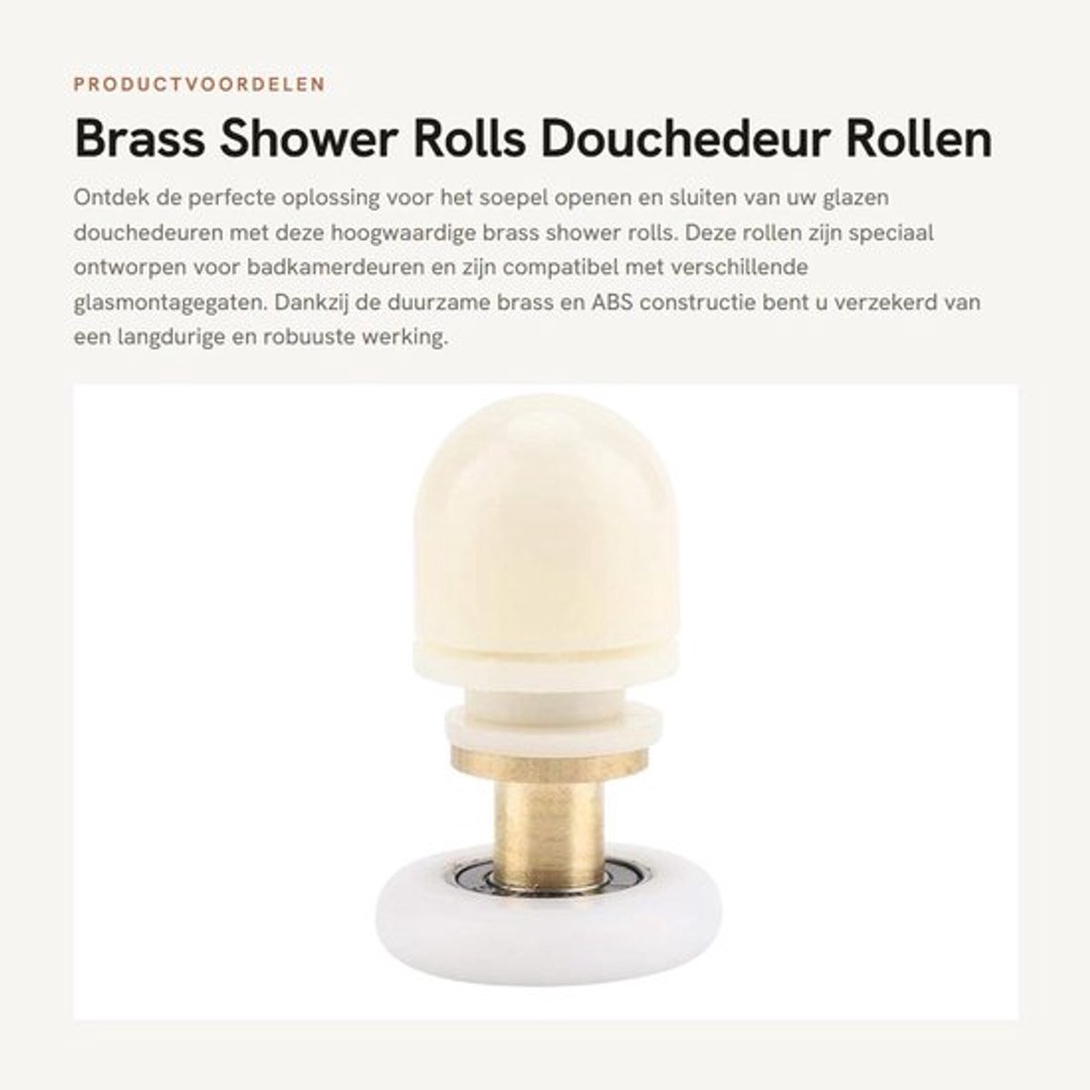 Douchewielen Set van 8 - Diameter 20/23/25/27 mm - Geschikt voor Glazen Deuren - Robuust en Duurzaam - Eenvoudige Installatie - Glijwielen