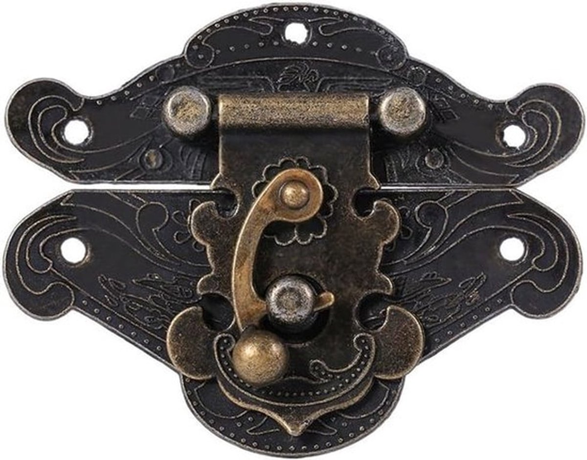 Verstelbare Hasp Sluiting voor Houten Sieradenkist - Veiligheidslock voor Meubels, Kast en Box - 2.5" x 2.1