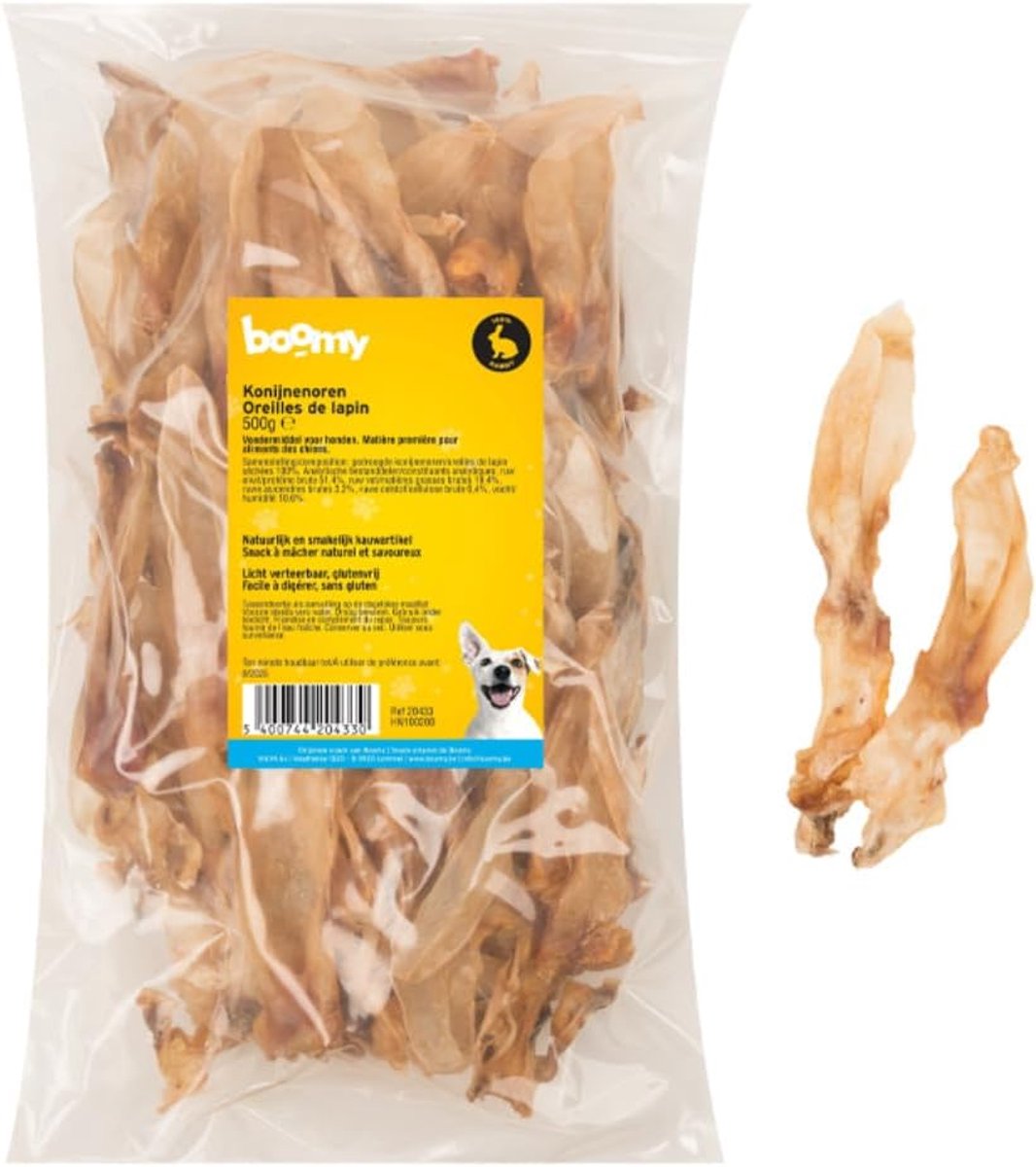 Drogroenten konijnenoren - 100% natuurlijk - Glutenvrij - Ondersteunt spieren en vitaliteit - ShopVlot