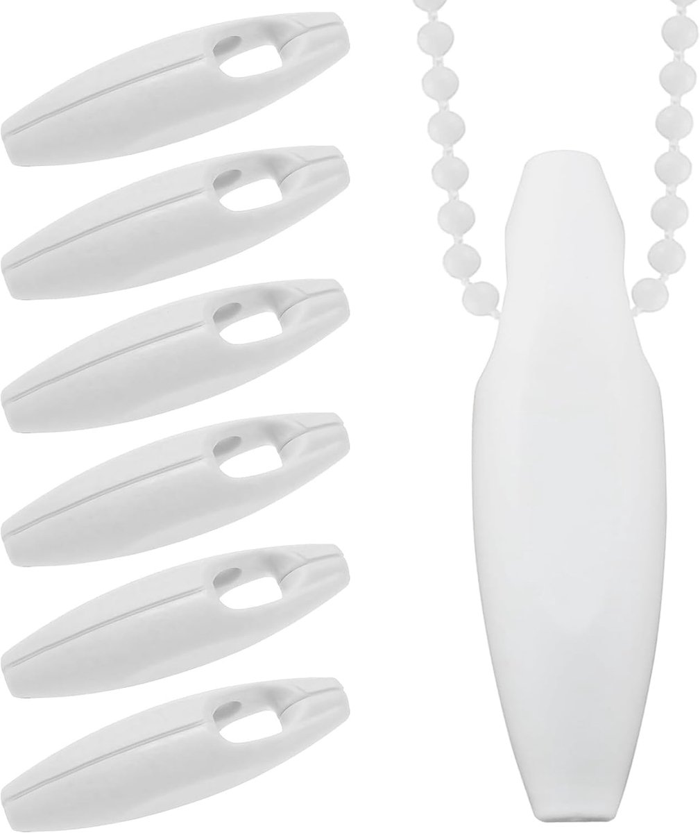 rolgordijngewichten 6 stuks - witte accessoires - vervangende kettinggewichten - voor stabiliteit van jaloezieën - ShopVlot