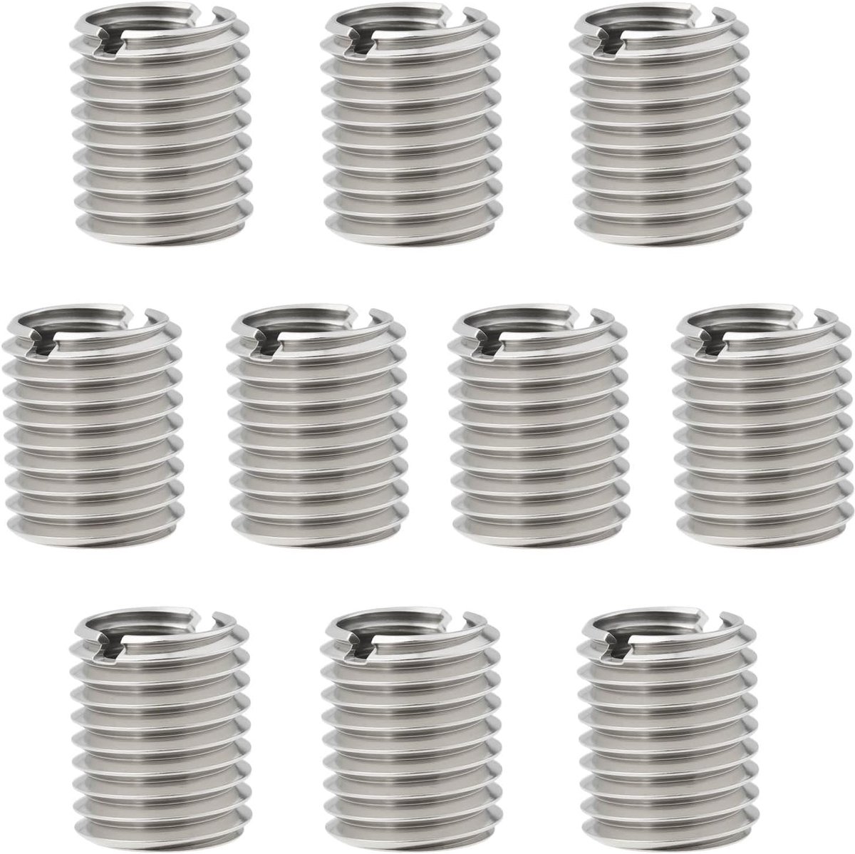 SnelShoppen - 10 Stuks M10x1.25 Mannelijk naar M8x1.25 Vrouwelijk Conversie Reducer Moer RVS voor Auto's, Motoren, Lampen en Industrieel Gebruik