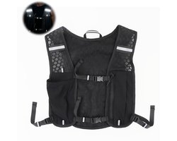 Hardloopvest - Hydratatie Vest Met Bidonhouder - TENZHVXI® - Reflecterende Strepen Voor Veiligheid - Verstelbare Ergonomische Pasvorm - Ultralicht Ademend Mesh Materiaal - Inclusief Heuptas Met Telefoonvak - Voor Marathon Fietsen Wandelen Klimmen