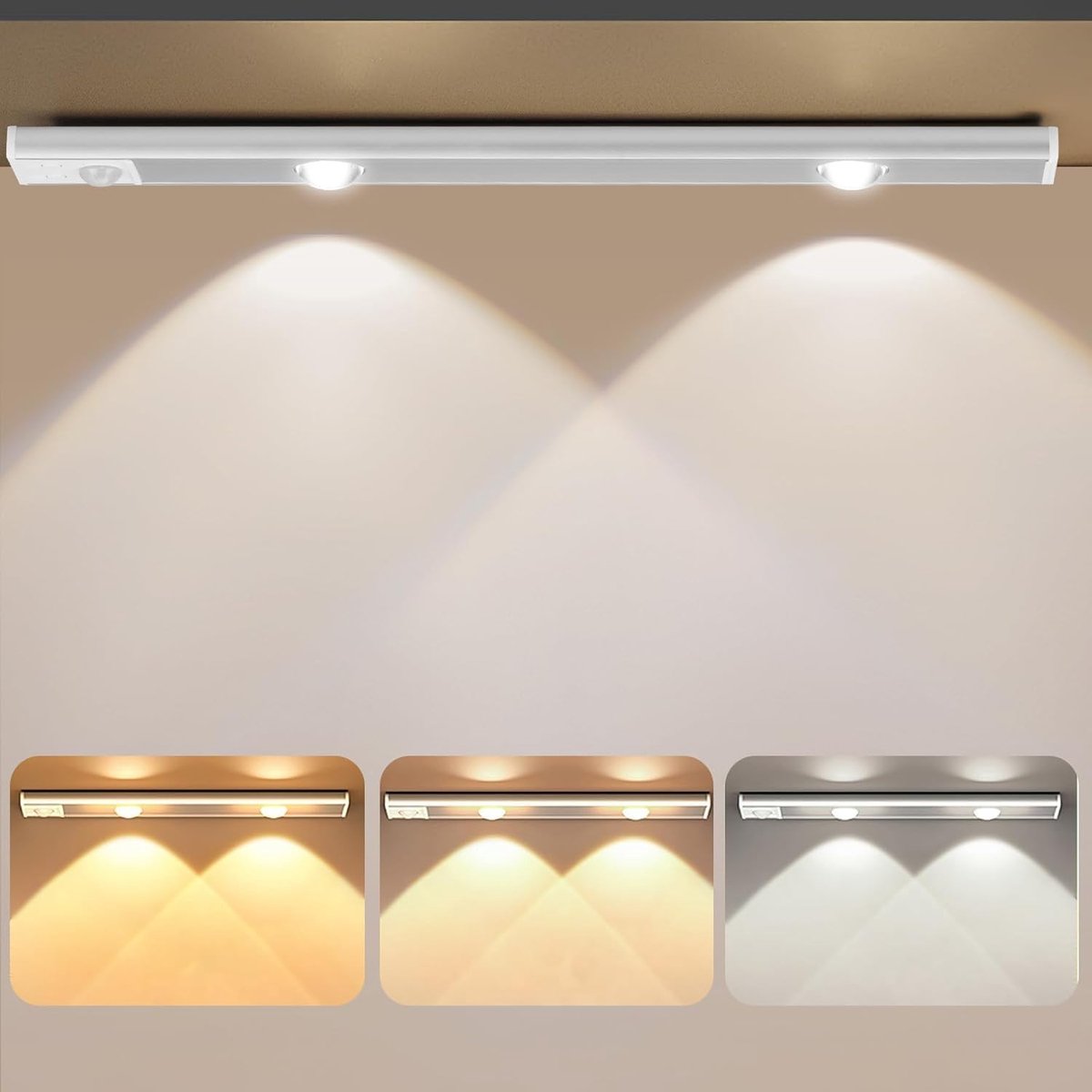 Led-meubellamp met bewegingsmelder 30 cm - 1500 mAh batterij - 3 lichtkleuren - ShopVlot