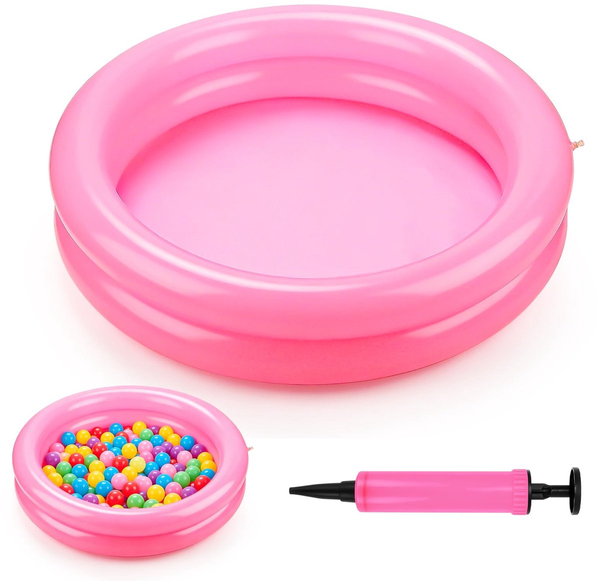 Kinderbadje 60 cm - opblaasbaar mini-zwembad - ideaal voor peuters - perfect voor warme zomerdagen - ShopVlot