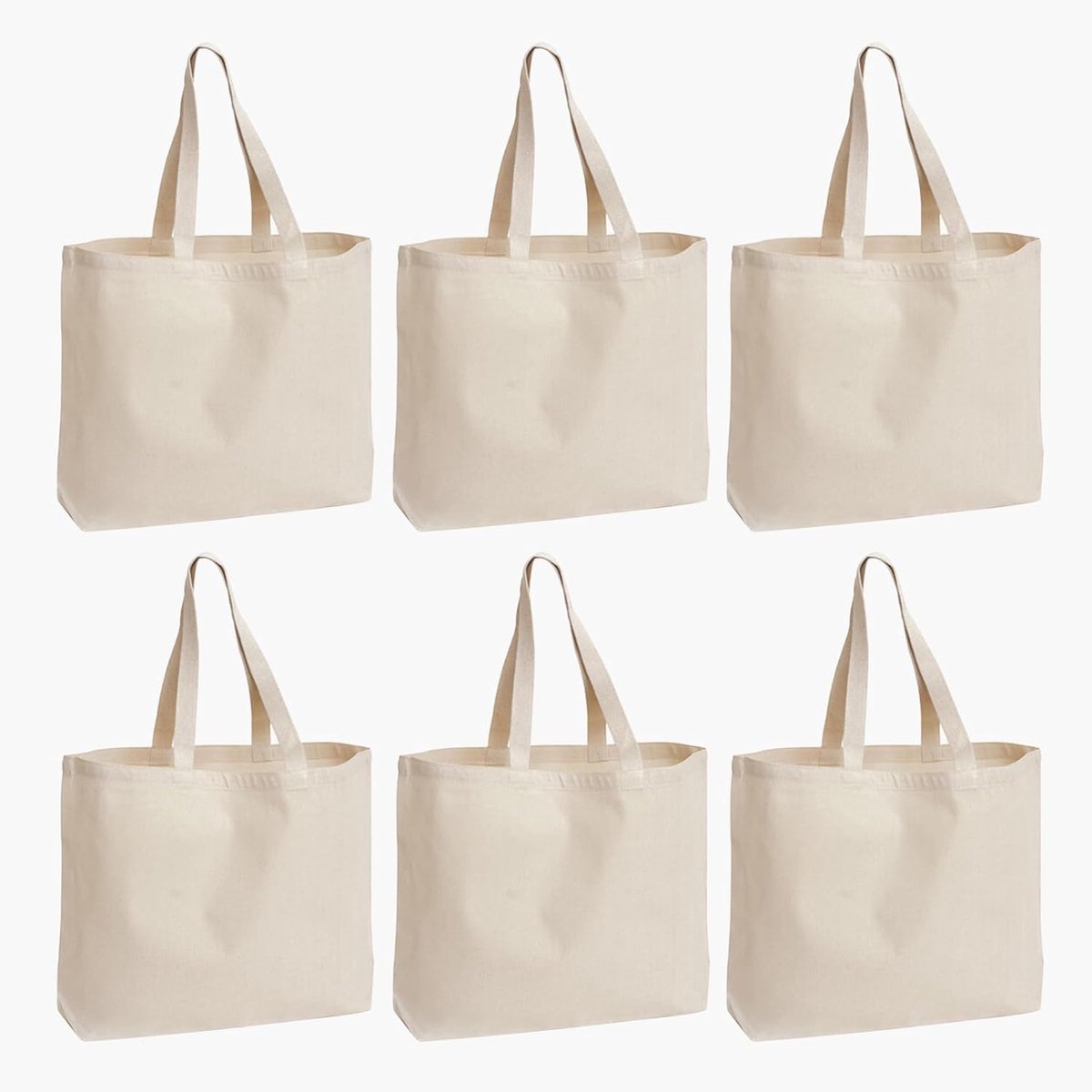Cotton bag grote - jute tas - unbedrukt - personalisatie mogelijk - ShopVlot