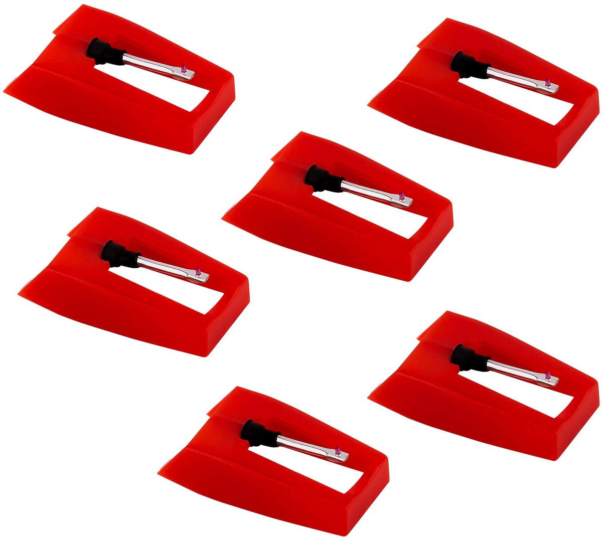 Draaitafel stylus naalden - 6 stuks diamant - vervangend voor optimale geluidskwaliteit - ShopVlot