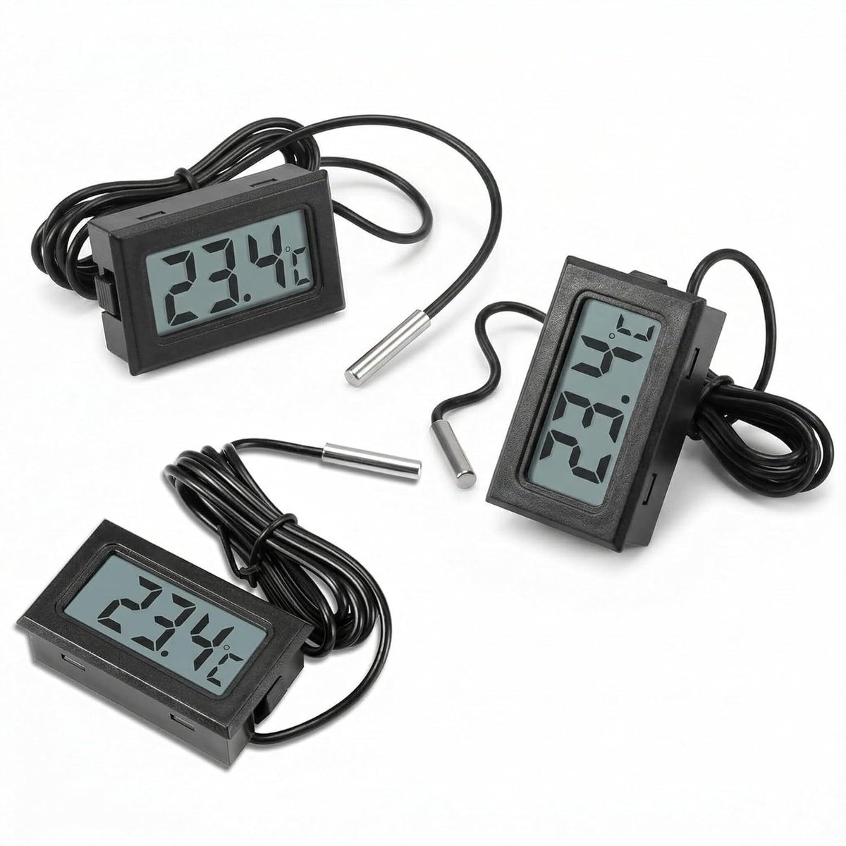 Vriesthermometer - digitale lcd-thermometer - waterdichte sonde - nauwkeurige temperatuurmeting voor koelkast - SnelShoppen