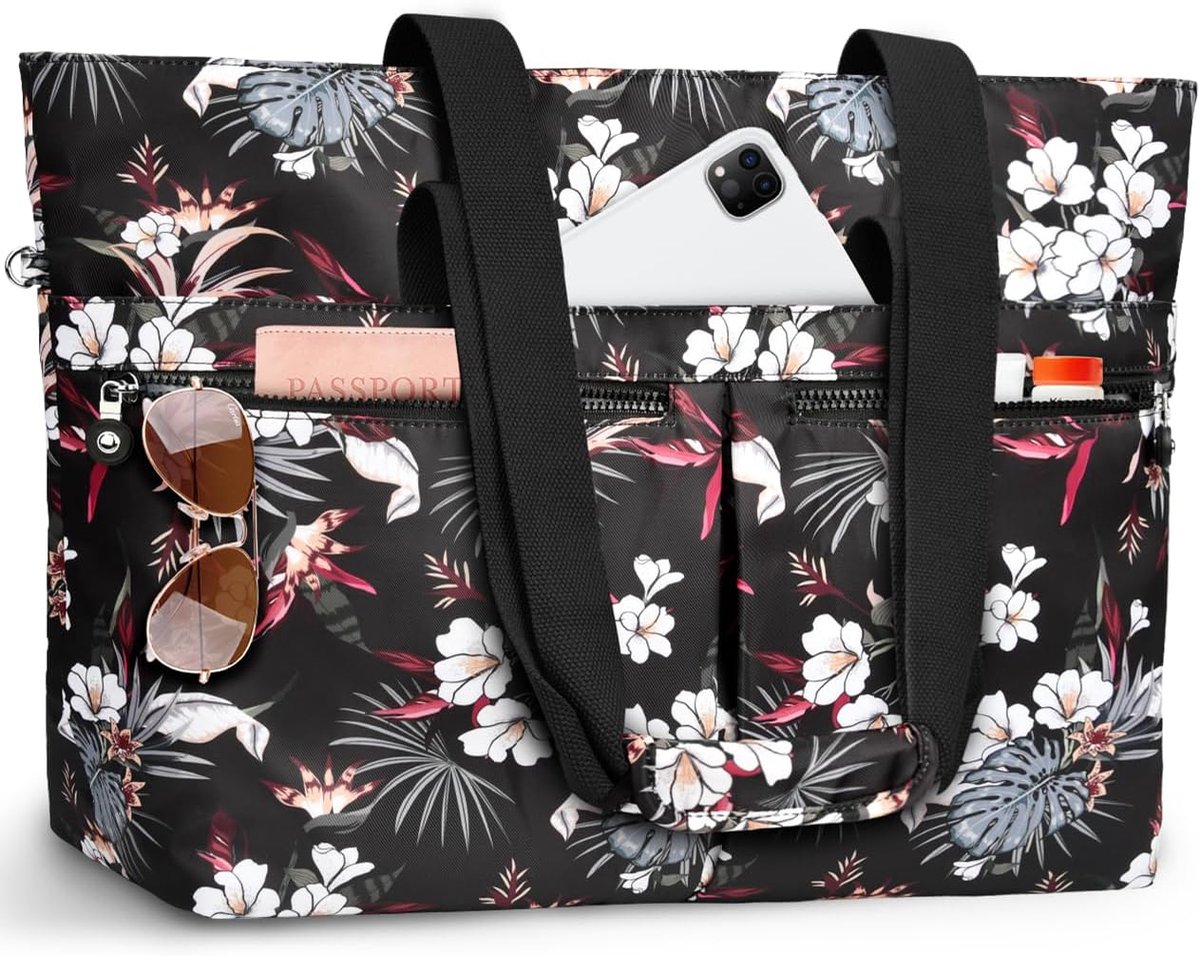 Vrouwen strandtas XXL - waterdicht - met rits - ideaal voor vakantie - SnelShoppen