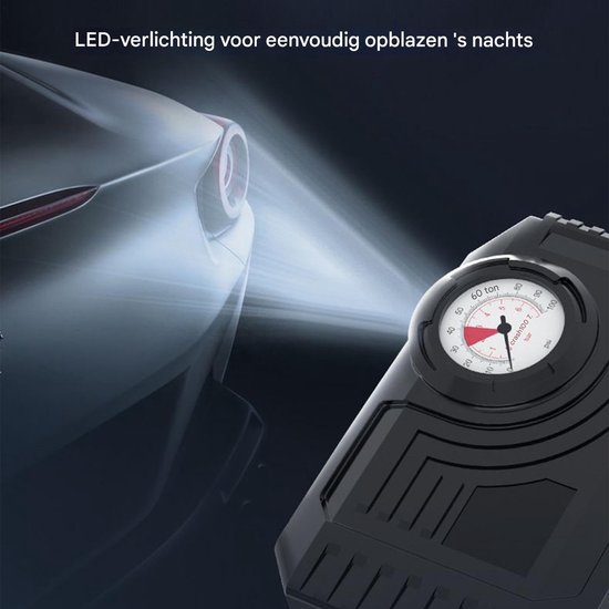 Autobanden Oppomper - Bandenpomp Elektrisch - Banden Vullen - Met LED Verlichting - 10 Bar - Enkel kenmerk — afbeelding 5