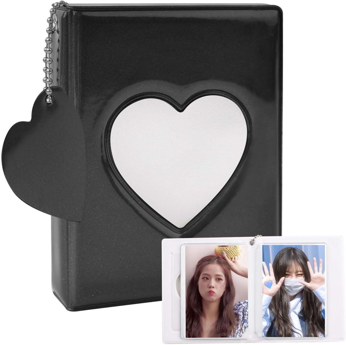 Kpop fotoalbum 32 vellen - blauwe hart foto binder - mini formaat - ideaal voor het bewaren van idolen - SnelShoppen