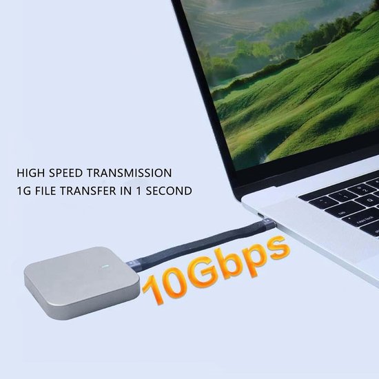 Magnetische Externe SSD - Draagbare Harde Schijf - Bestanden Opslaan - Snelle NVMe Technologie - 128GB - Zwart — afbeelding 2