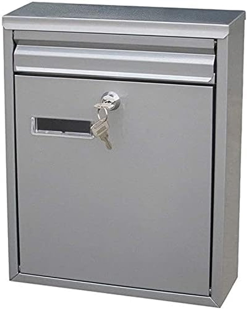 Brievenbus Buiten - Postbus Buiten - Post Ontvangen - Anti-diefstal - 25x9x32 cm - Grijs