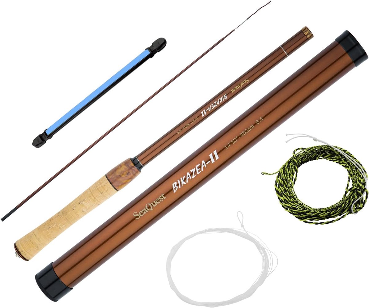 Tenkara hengel 14'10" - Lichtgewicht 105 gram - Inclusief accessoires - Direct vissen - ShopVlot