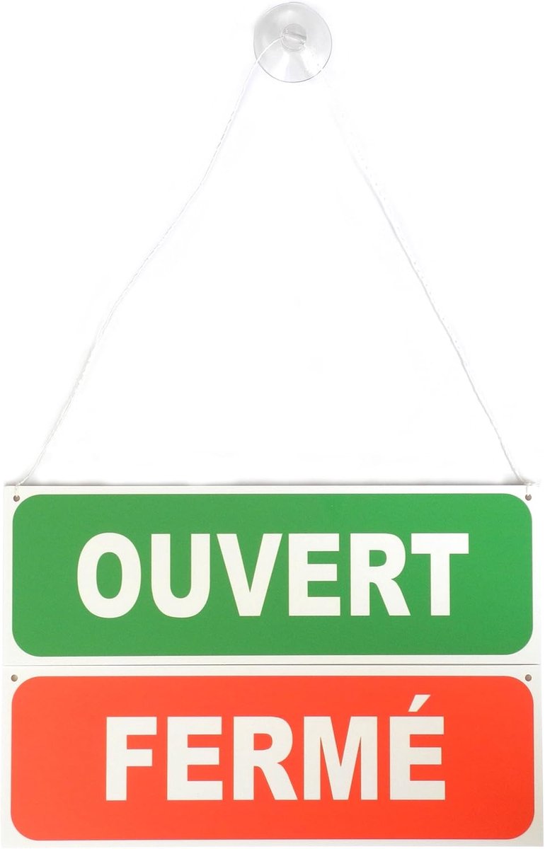 Deurhanger dubbelzijdig - Frans - Ongevouwen - Ideaal voor herkenbaarheid - ShopVlot