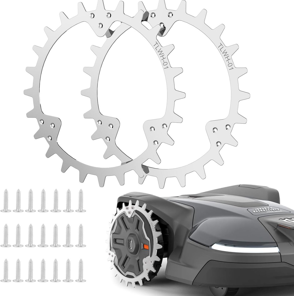 Traction device voor robotmaaier - galvaniseerd staal - verbeterde grip - compatibel met Husqvarna - ShopVlot
